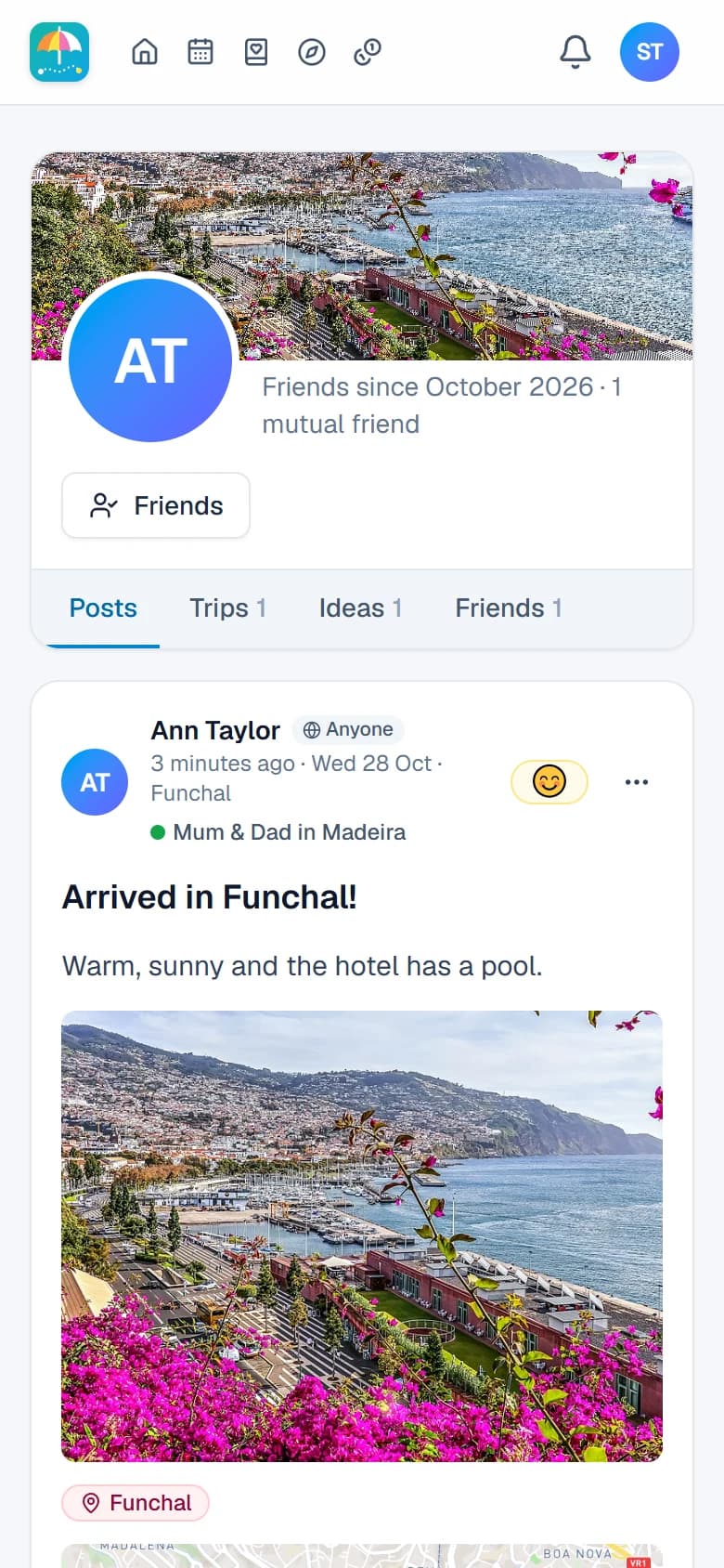 Ann's profile on a phone